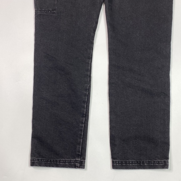 No Boundaries Black Paint Splatter Straight Leg Denim Carpenter Jeans 32x32 - Picture 7 of 12